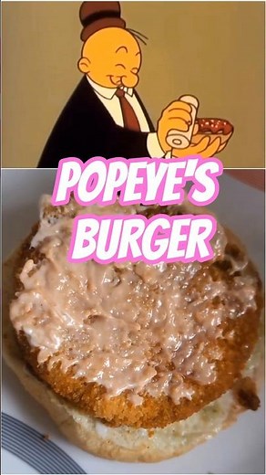 Popeye's Wimpy Burger #Popeye#Wimpy #Burger#Cheeseburger #CartoonFood#AnimationFood#RetroCartoons