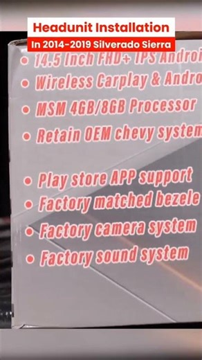 Tesla-Style Android Headunit Upgrade for 2014–2019 Chevy Silverado/GMC Sierra