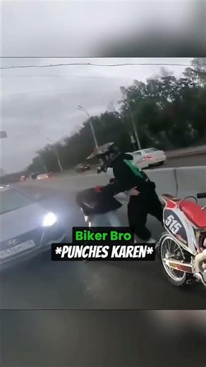 Karen Gets Karma From Biker Bro #shorts