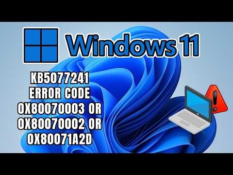 Fix Update KB5077241 Not Installing Install Error Code 0x80070003/0x80070002/0x80071a2d Windows 11
