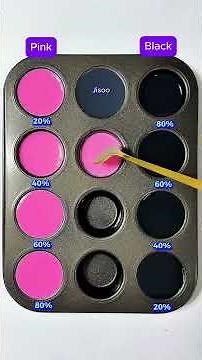 It's amazing to create four colors by mixing pink with black #colormixing