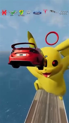 1.2K views | SPORTS CAR VS PIKACHU #beamngdrive #beamng #beamngcrash #pikachu #pokemon #bentley #ferrari #honda #ford #tesla #jaguar #audi #AudiTTRS #cargame #cargames #carchallenge | Skyy.crash | Facebook
