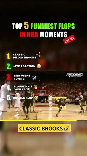 Top 5 Funniest Flops In NBA ("Dillon Brooks makes the game more entertaining😂😂")