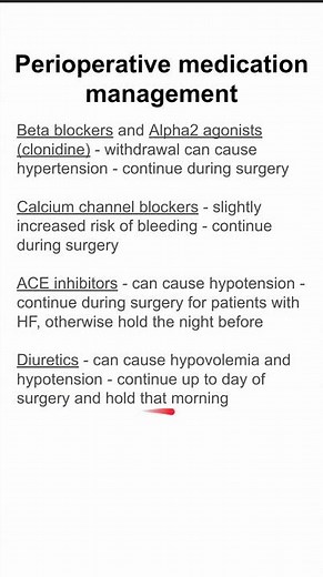 Perioperative medication management