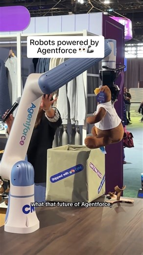 Salesforce on Instagram: "Watch an Agentforce-powered robot transform a customer fulfillment task into a marketing campaign. ✨"