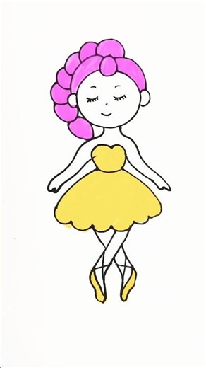 Ballerina capuchina drawing step by step #art #trending #viral