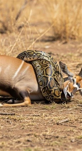 Will the giant python devour the helpless village in danger #wildlife #nature #python