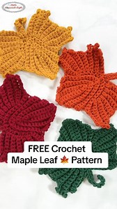 4.2K views · 76 reactions | This fun Maple Leaf pattern is adorable for Fall! Learn more here: https://www.nickishomemadecrafts.com/maple-leaf-crochet-pattern/ | Crochet Patterns & Tutorials by Nicki's Homemade Crafts | Facebook