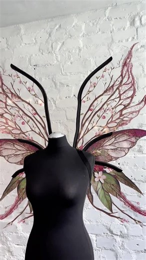 Forest Green & Pink Fairy Wings: Spider Elf Butterfly Costume - Etsy UK