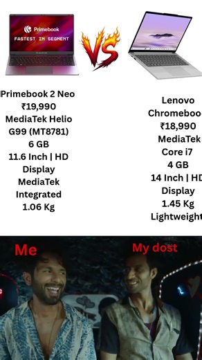 primebook 2 neo vs lenovo chrombook #tech #ytshorts #viralshort #best laptop under 20,000 in 2026