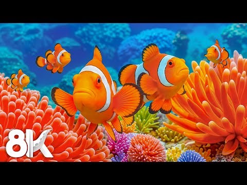 Stunning 8K Aquarium Video - Underwater Wonders & Vibrant Marine Life for Deep Sleep & Relaxation