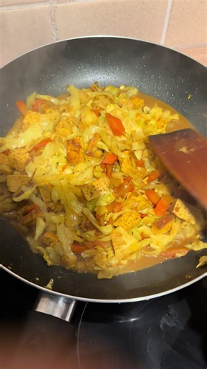 Cooking up some delicious Rasta food, Quinoa, Tofu with cabbage #cooking #quinoa #cabbage #fyp #foryoupagе