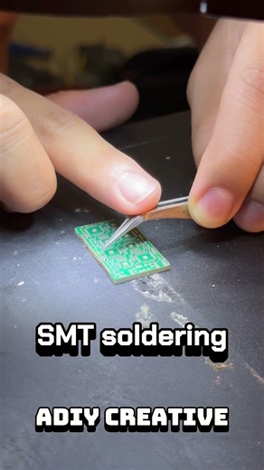 SMT soldering 0201 Resistor #soldering #smt #diy #electrical #youtubeshorts