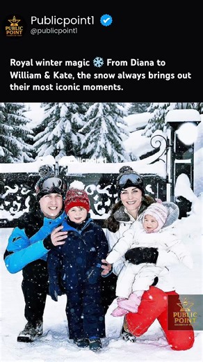 Royal Family in the Snow ❄️✨ | Winter Magic With William, Kate & Diana #royalfamily #katewilliam