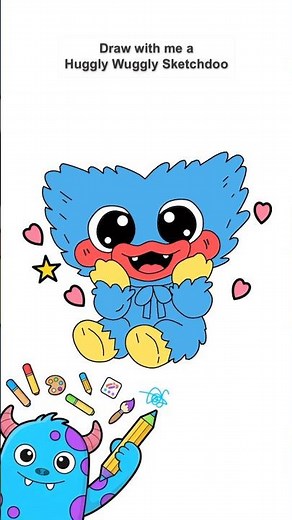 How to Draw CUTE Huggy Wuggy! 💙 Poppy Playtime Chapter 5 Art | #sketchdoo