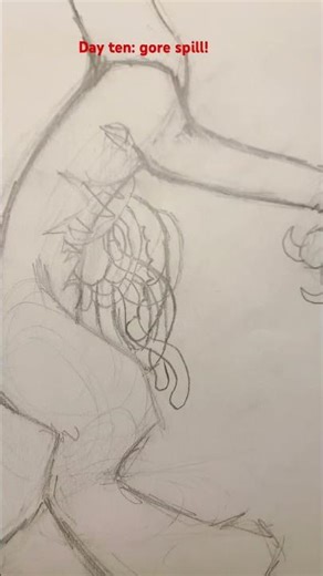 This pose was hella hard to draw lol #art #gore #drawing #dragon #artchallenge