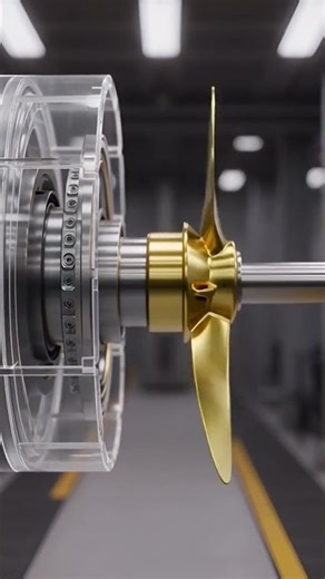 How does a ship's propeller work? #ship #propeller #engine #water #sea