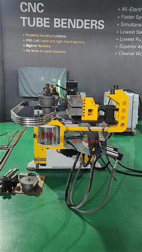 STM STB-38CNC-4A fully automatic pipe bender features fast bending speed for multiple pipes and high precision. #STM #pipebendingmachine #bendingmachine #pipebender | Saint Machinery | Facebook