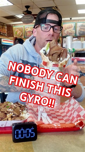 UNDEFEATED GYRO CHALLENGE! #manvsfood #foodchallenge