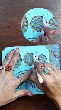 Draw the Sashiko Waves pattern with a grid and circle stencil 🌊🪡