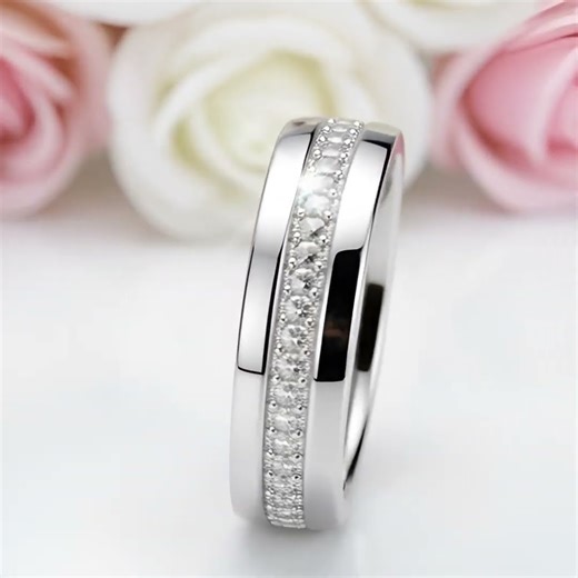 Men's Wedding Band Full-Eternity Diamond Ring- Affordable Diamonds From Black Diamonds- New York