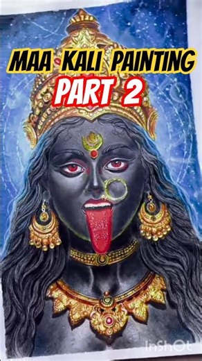 ✨Kali Maa painting { part-2 }🙏 🖌️🎨#kalimaa #indianart #devotionalart #indianculture #shortsfeed #art