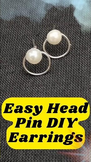 Cute & Easy #EarringsTutorial 💖 | #HandmadeJewellery for Girls | Head Pin #Craft #DiyEarrings #diy
