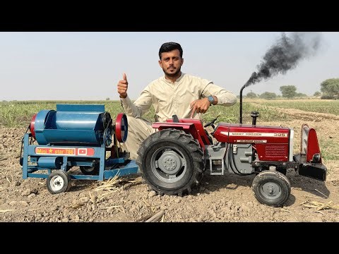 Amazing DIY MF 385 Tractor & Handmade Thresher Machine | Engineering Marvel