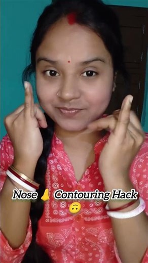 Nose 👃 Contouring Hack 🙃#viralvideo #shortsfeed #nosecontouring #hack #makeuptips #viralhacks