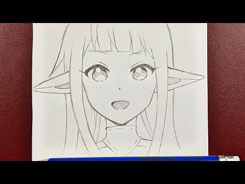 How to draw anime elf girl step-by-step | Easy to draw