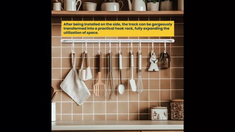 Self Adhesive Ceiling Curtain Track Ceiling Mount, Ceiling Track for Curtains, for Smooth Ceiling or Wall- No Screws Adhesive Door Curtain Rod (15FT/ 4.56M)