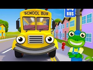 School Bus and Monster Trucks For Kids | Gecko's Garage | Nursery Rhymes & Kids Songs