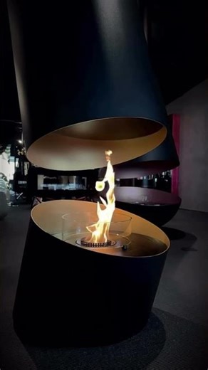 New flame in the house! This ethanol fireplace instantlymakes thespace feel softer.#EthanolFireplace