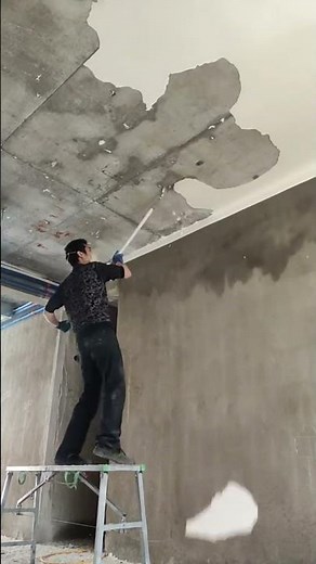 Stripping Old Plaster & Paint Off Concrete Slabs