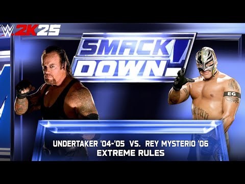 WWE 2k25 - Undertaker '05 vs Rey Mysterio '06: Extreme Rules Match at Smackdown