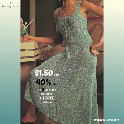 Easy Knit Summer Dress Pattern PDF, Soft Yarn DIY Outfit, Handmade Women Tunic Design - Etsy UK