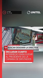 6.6K views · 36 reactions | De manera sorpresiva, la presidencia “ad hoc” de la Cámara Baja decidió ingresar en cuarto intermedio la sesión preparatoria hasta las 09:00 del jueves 6 de noviembre, dejando pendiente la elección del presidente de Diputados y sus directivas. #Unitel #Política #Gobierno | UNITEL | Facebook