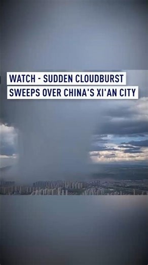 Watch as sudden cloudburst sweeps over city