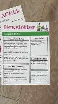 Ideas of What to Include in a Classroom Newsletter #shorts