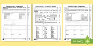 KS2 Associative Law Multiplication Differentiated Worksheets