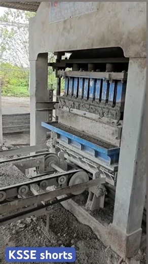 Concrete Block Production Lines Meet Automotive Technology 🧱🤖 #ConstructionTech #ConcreteBlocks