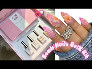 LETS TRY THE NEW BOMB NAILS GELX KIT/ HOW TO EASY GELX NAILS 🐚🌺