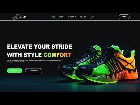 Create Shoes Website Using HTML & CSS | Fast Code