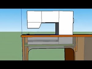 Modifying a vintage sewing table for a huge Bernina