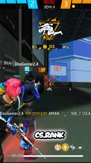 C S .Rank Push😱 Free Fire ☠️ Gameplay Mobile #youtubeshorts #shorts #freefire