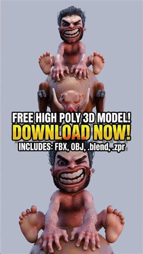 PingRider Stylized Full Character | Free Download | ZBrush 2026 Sculpt
