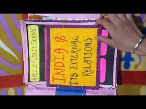 Political Science project file on India's External Relations 12th Class CBSE 2019-20.