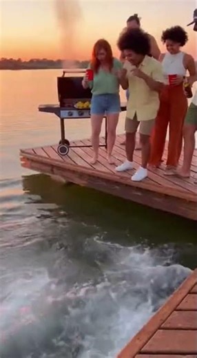 SHARKS CRASH OUR DOCK BBQ!