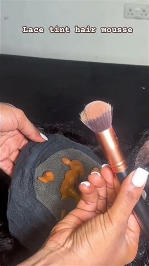 DIY How to use tint mousse to blend your lace #wigstutorial #lacefrontal #lacetint #chiyormah #wigs