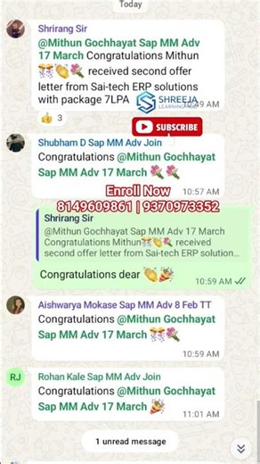 Second SAP Offer 🎉 | 7 LPA | Sai-Tech ERP Solutions #shorts